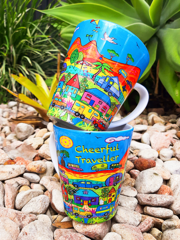 Cheerful Traveller Mug