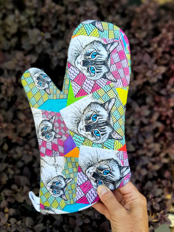 Zak the Cat Oven Mitt