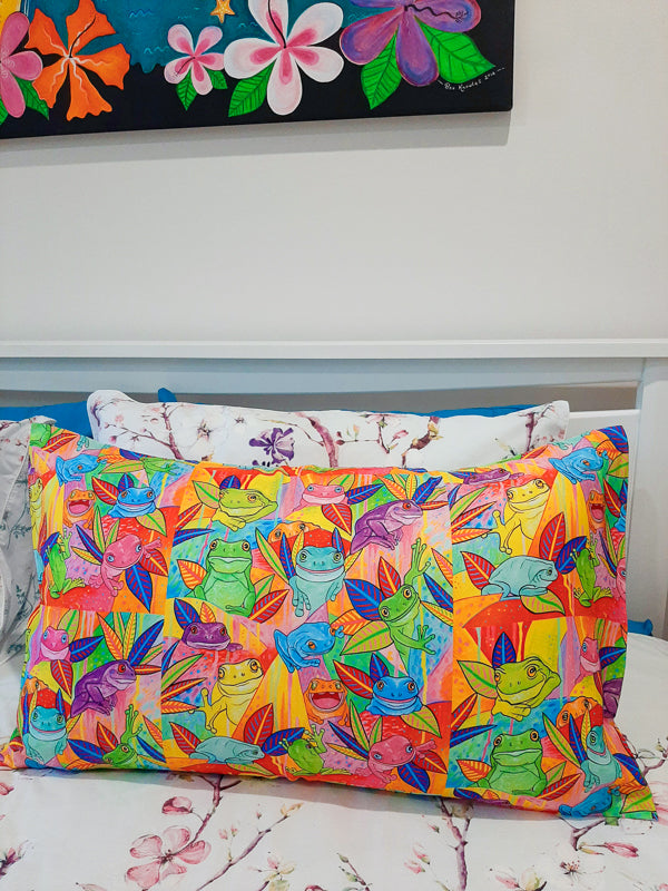 Frog Moods Pillow Case