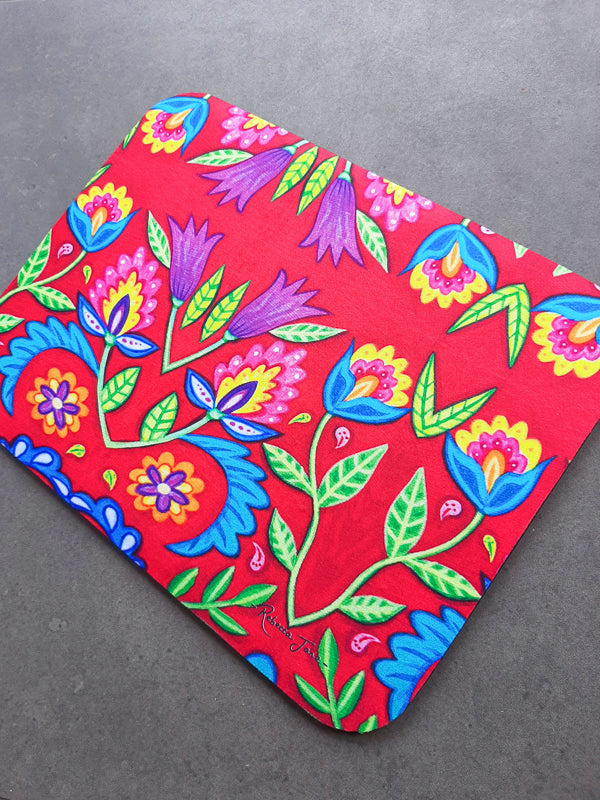 Folky Flowers Red Placemat