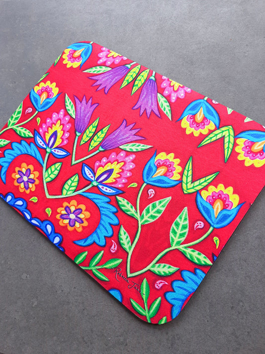 Folky Flowers Red Placemat