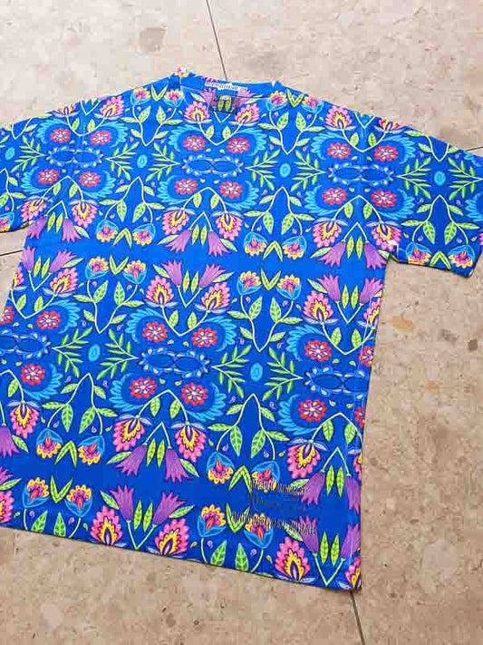 Folky Flowers Blue T-Shirt