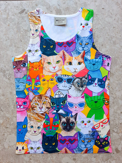 Colourful Cats Singlet