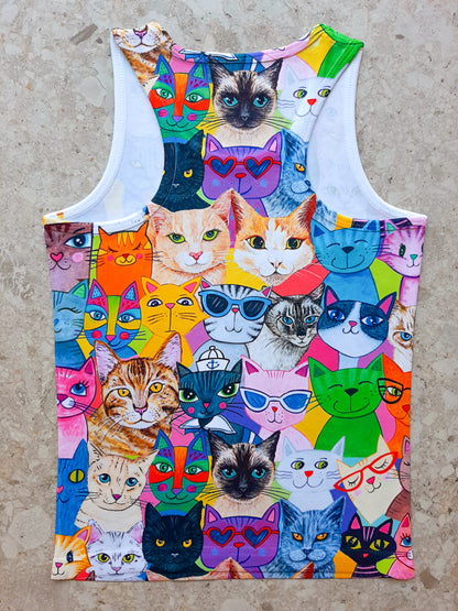 Colourful Cats Singlet