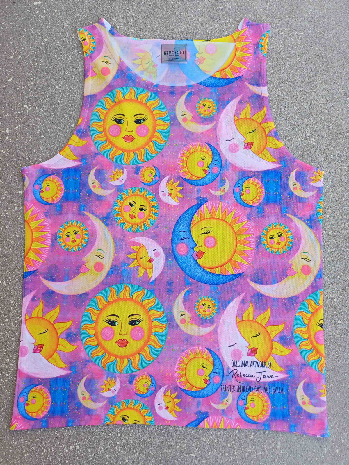 Moon, Sun & Kisses Singlet