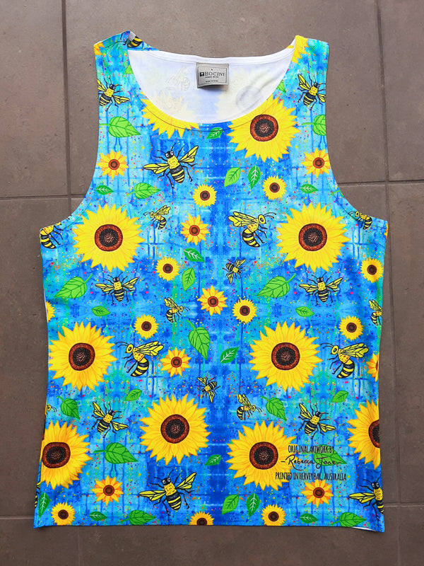 Sunflowers n Bees Singlet