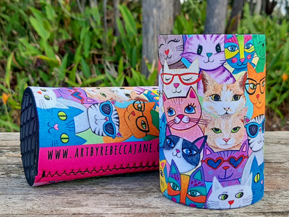 Colourful Cats Stubby Cooler