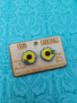Sunflowers n Bees Stud Earrings