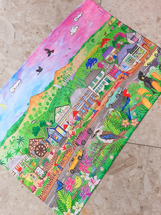 Megastars of Montville Left Tea Towel