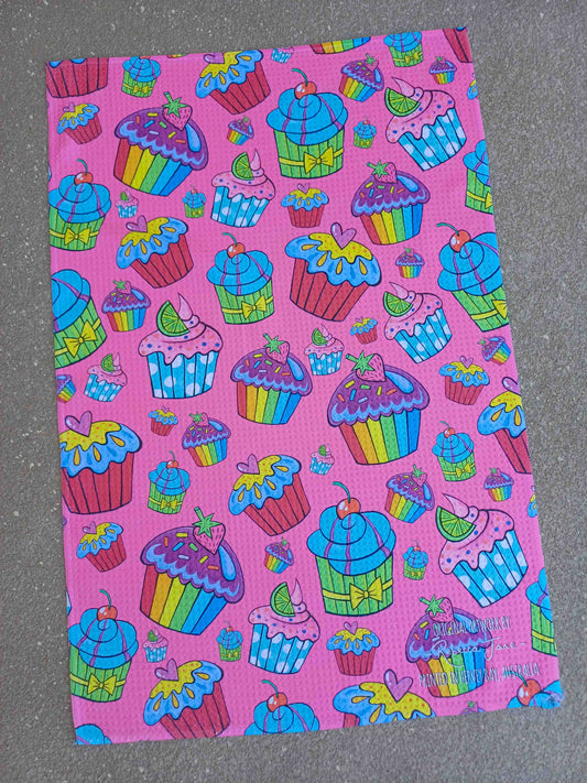 Cake Kaleidoscope Tea Towel