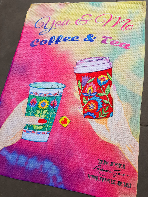 You & Me, Coffee & Tea Tea Towel