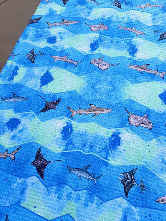 Deep Blue Tea Towel