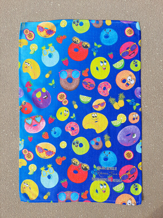 Go Nuts for Donuts Tea Towel