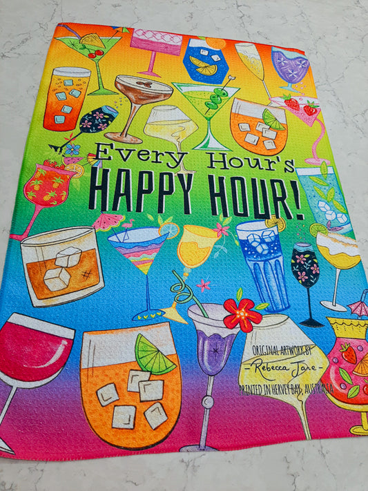 Happy Hour Tea Towel
