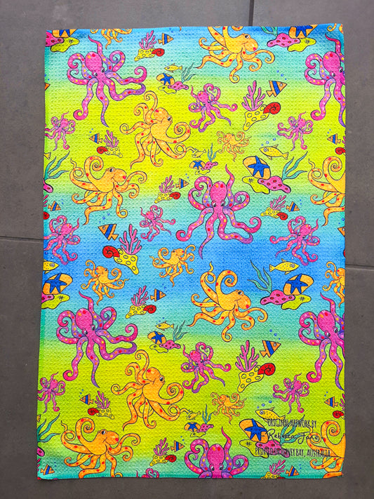 Octopus's Garden Tea Towel