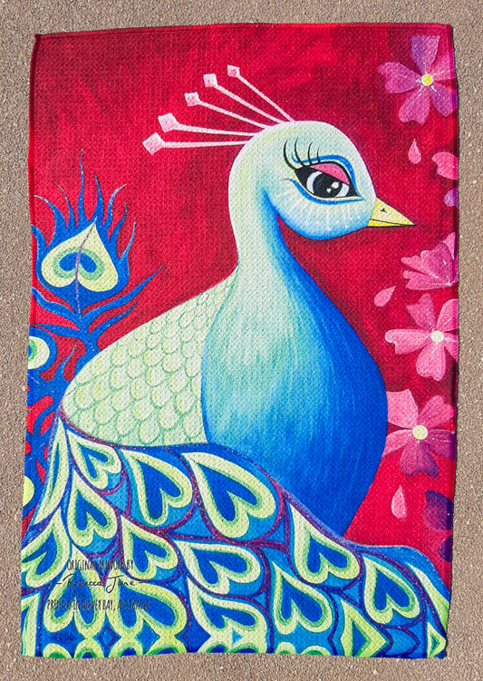 Pretty Peacock Tea Towel