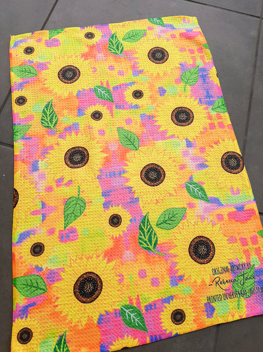 Sunflower Dreaming Tea Towel