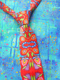 Folky Flowers Red Tie