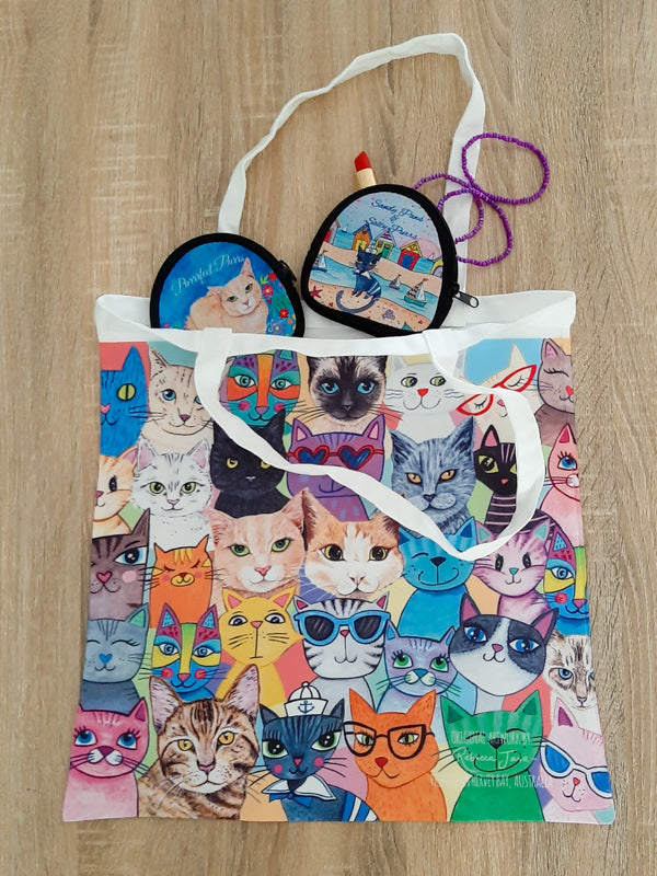 Colourful Cats Tote Bag