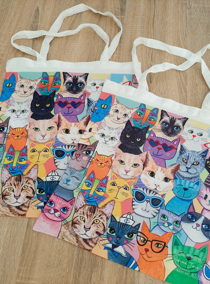 Colourful Cats Tote Bag