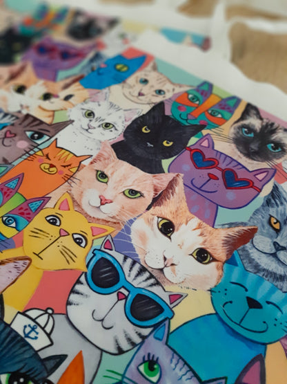 Colourful Cats Tote Bag
