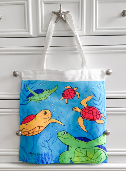 Colourful Turtles Tote Bag