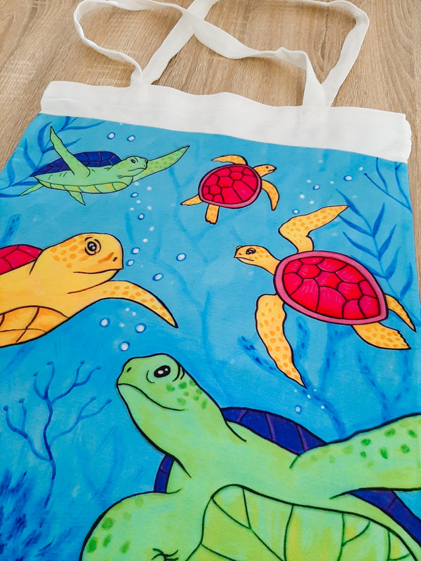 Colourful Turtles Tote Bag