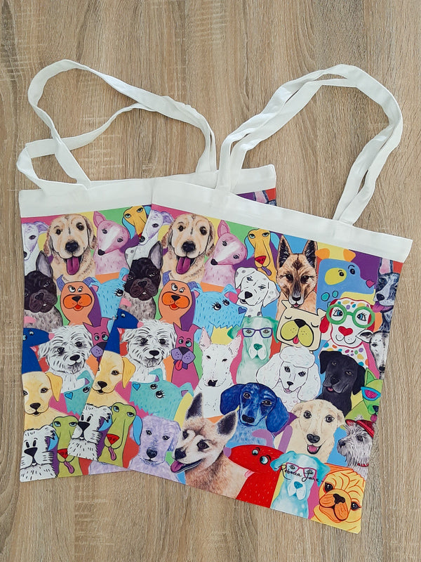 Dashing Dogs Tote Bag
