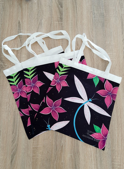 Dragonflies & Frangipanis Tote Bag