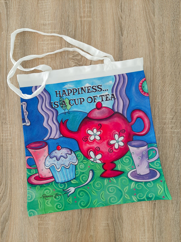 Happiness is a Cup of Tea Tote Bag