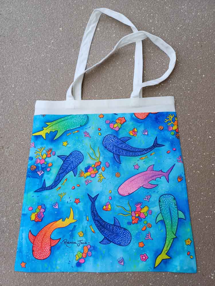Whale Shark Wishes Tote Bag