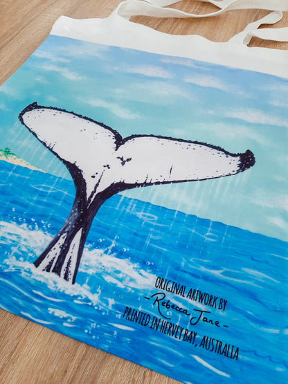 Whale Tail Tote Bag