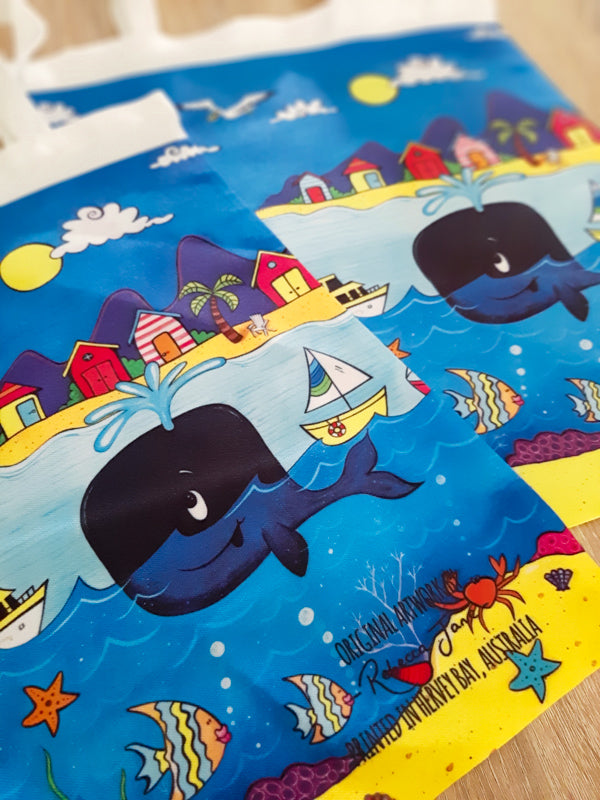 Whale Town Tote Bag
