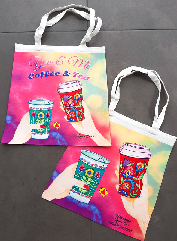You & Me, Coffee & Tea Tote Bag