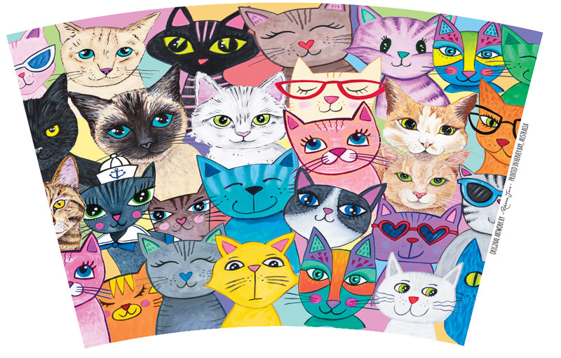 Colourful Cats Travel Mug - Stainless Steel