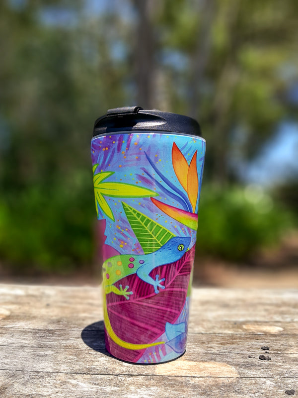 Groovy Gecko Travel Mug - Stainless Steel