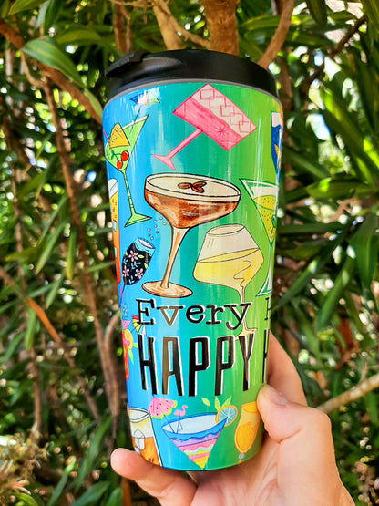 Happy Hour Travel Mug - Stainless Steel