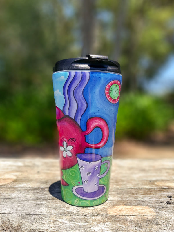 Tea Party Travel Mug - Stainless Steel