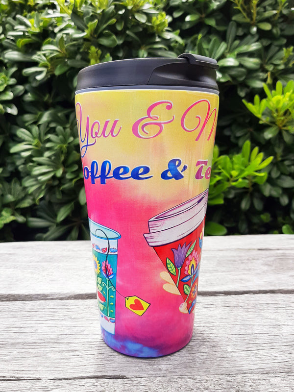 You & Me, Coffee & Tea Travel Mug - Stainless Steel